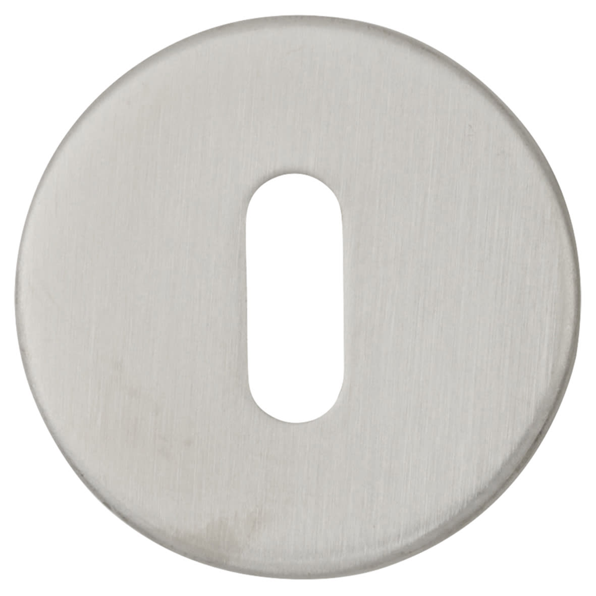 Escutcheon - 52mm Diameter - Keyhole - Satin Stainless Steel - view 4