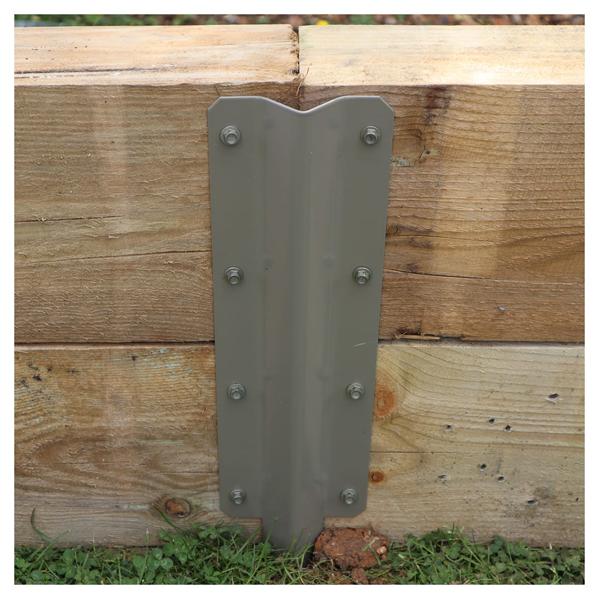Double Sleeper Pin Straight Bracket - 750 x 2mm - Olive - view 2