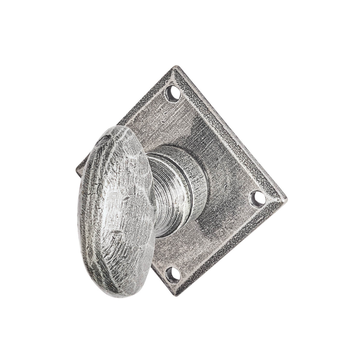 Square Bathroom Turn & Release - 54mm Diameter - Pewter - view 3