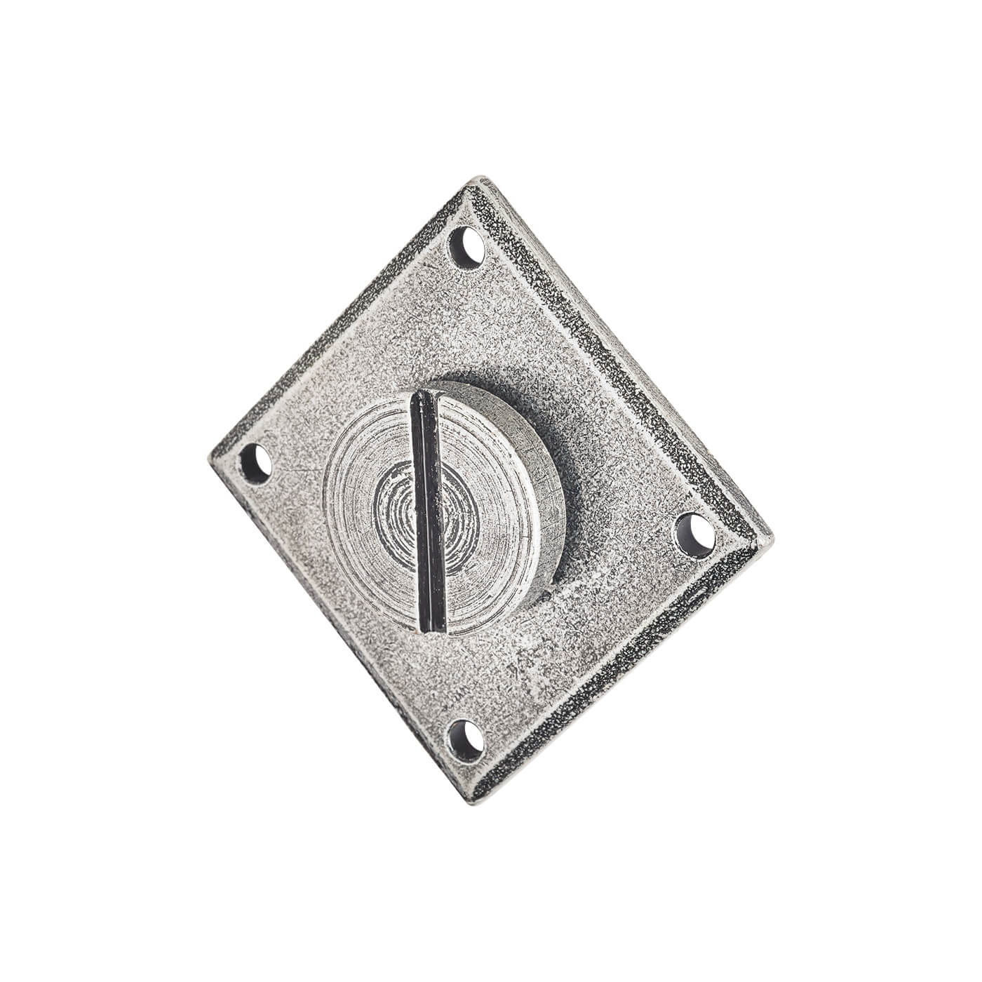 Square Bathroom Turn & Release - 54mm Diameter - Pewter - view 4