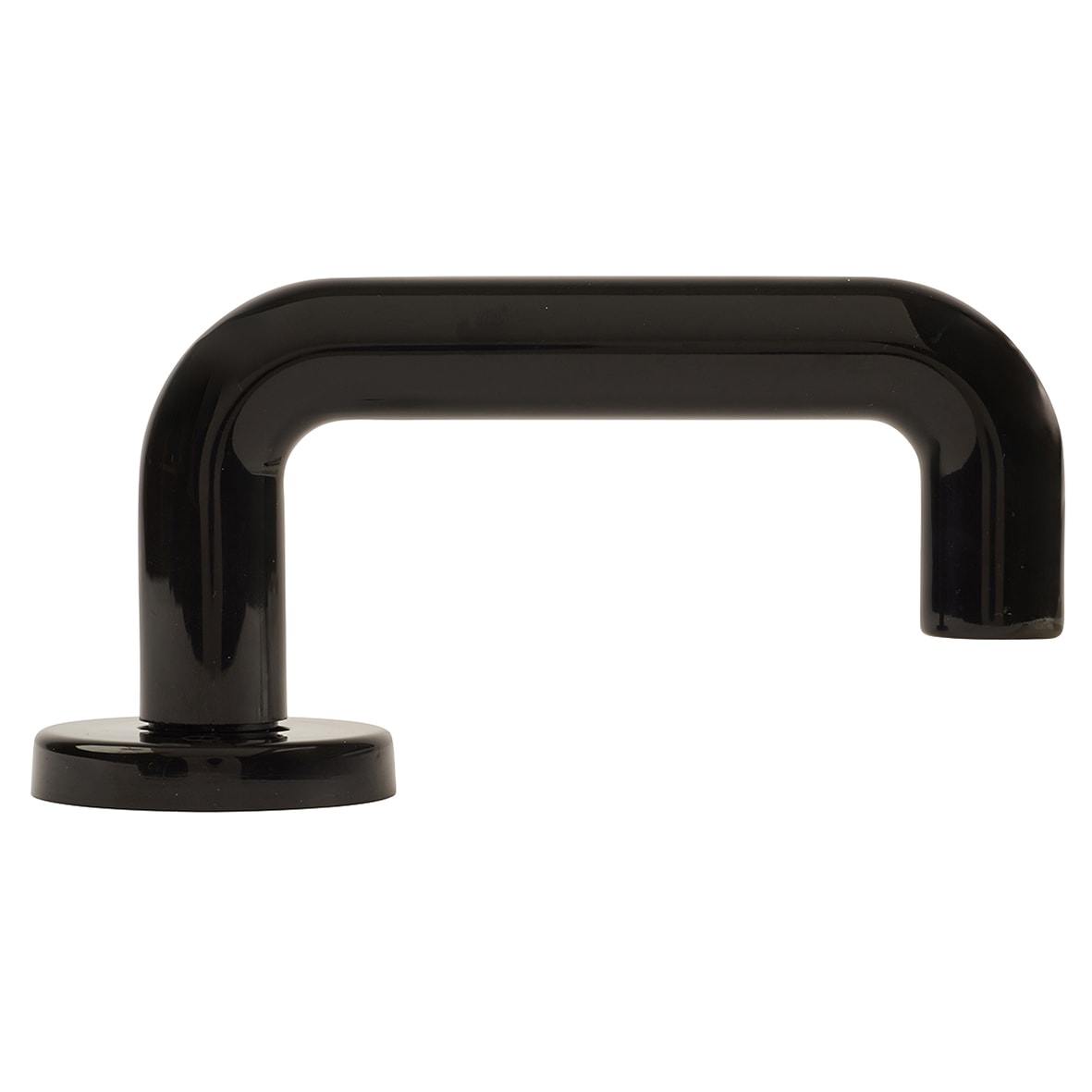 Ebony Black Nylon Steel Core Safety Door Handle on Rose - Paris Range - view 7