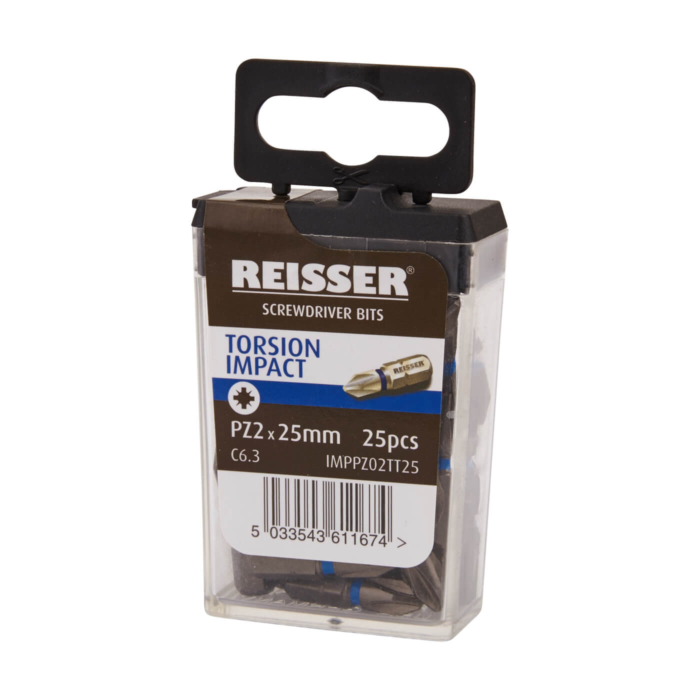 Torsion Impact Driver Bits - Pozi - - 25mm Length - Pack of 25 - view 3