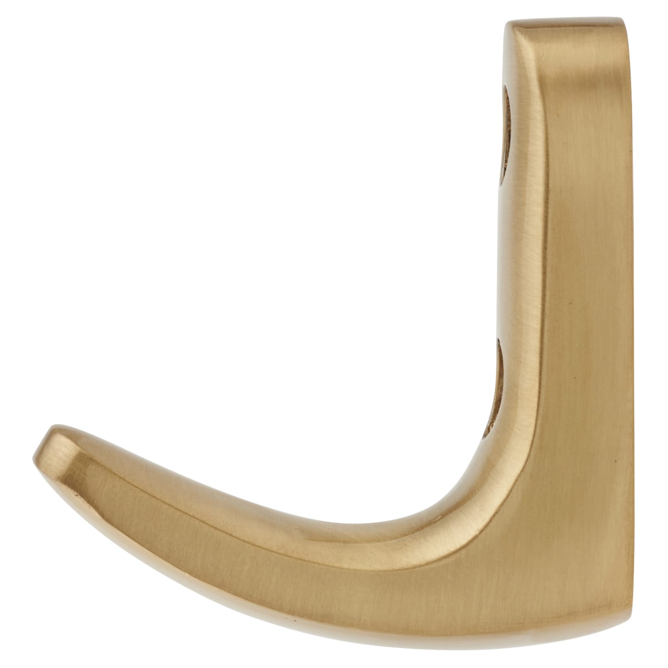 Heavy Duty Single Coat Hook - 45 x 43mm - Satin Brass - view 2