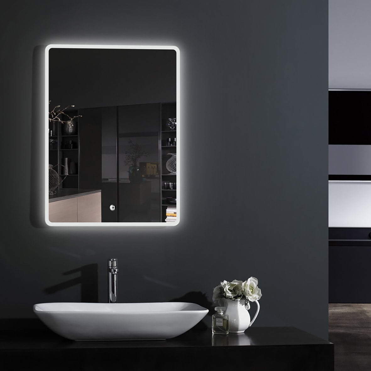 Flexi-Fix Chilcombe 3W LED Bathroom Mirror - Demister - Rectangle - 630 x 430mm - view 2