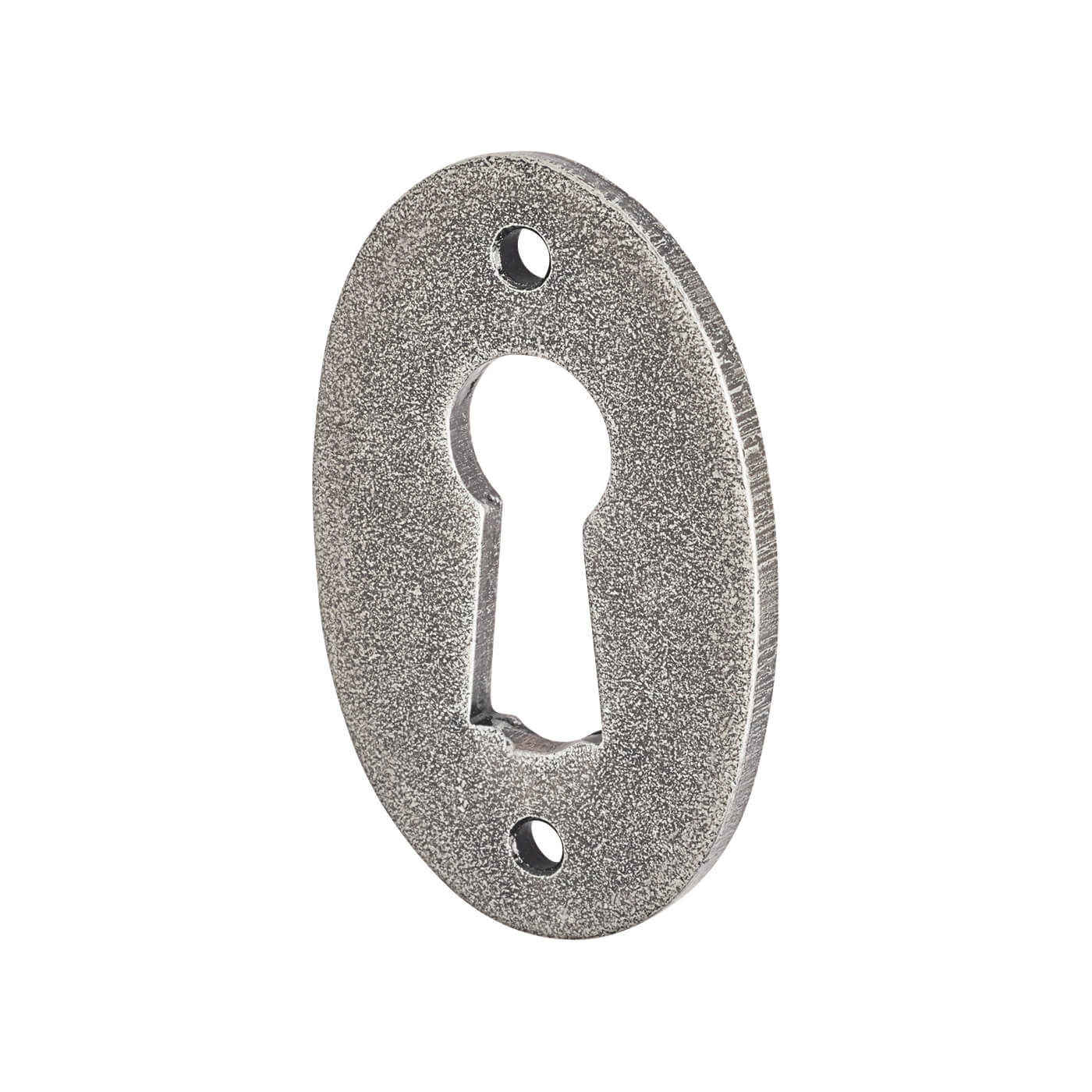 Oval Escutcheon - 51 x 29mm - Keyhole - Pewter - view 2