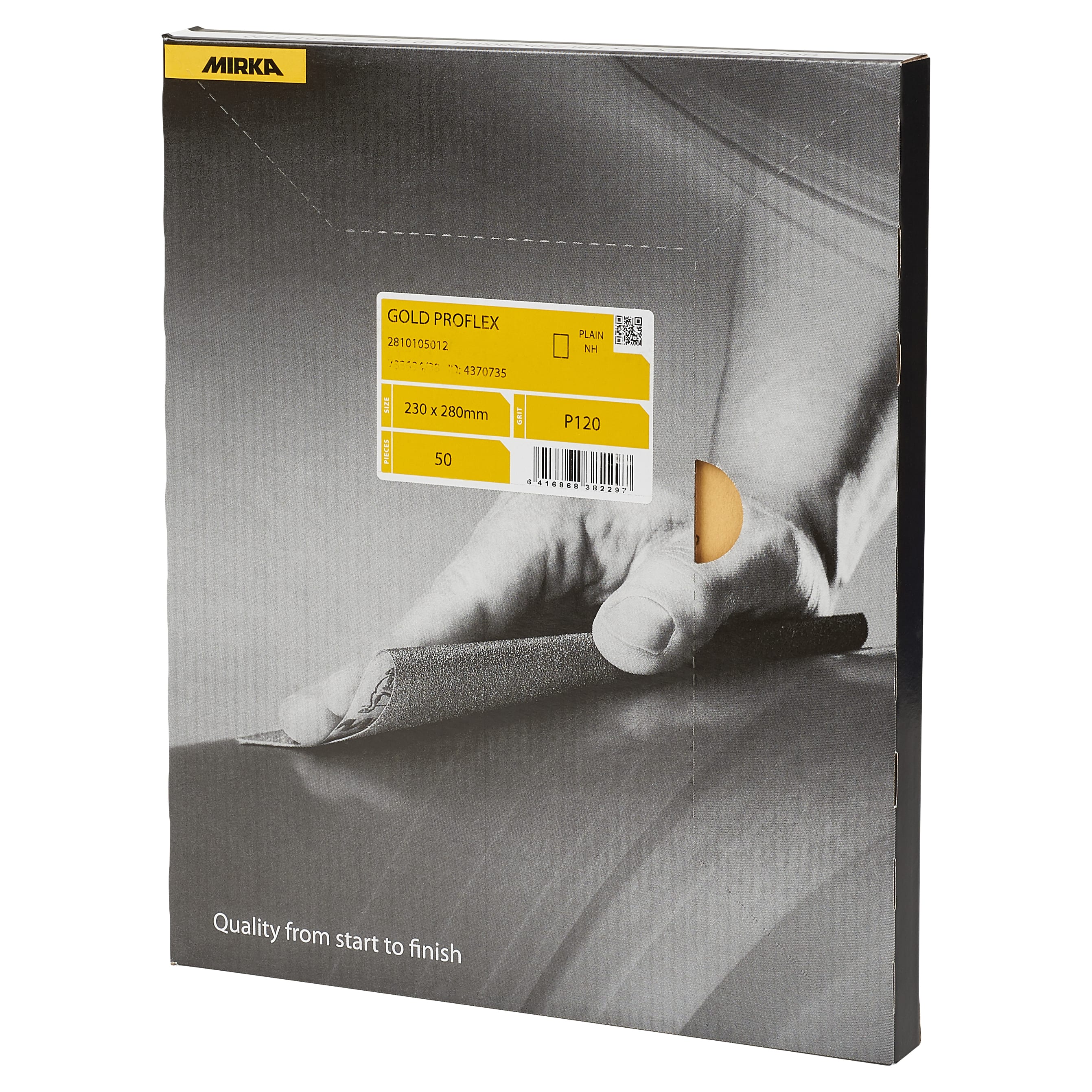 Gold Proflex Sanding Sheets - 230 x 280mm - Grit P120 - Pack of 50 - view 3