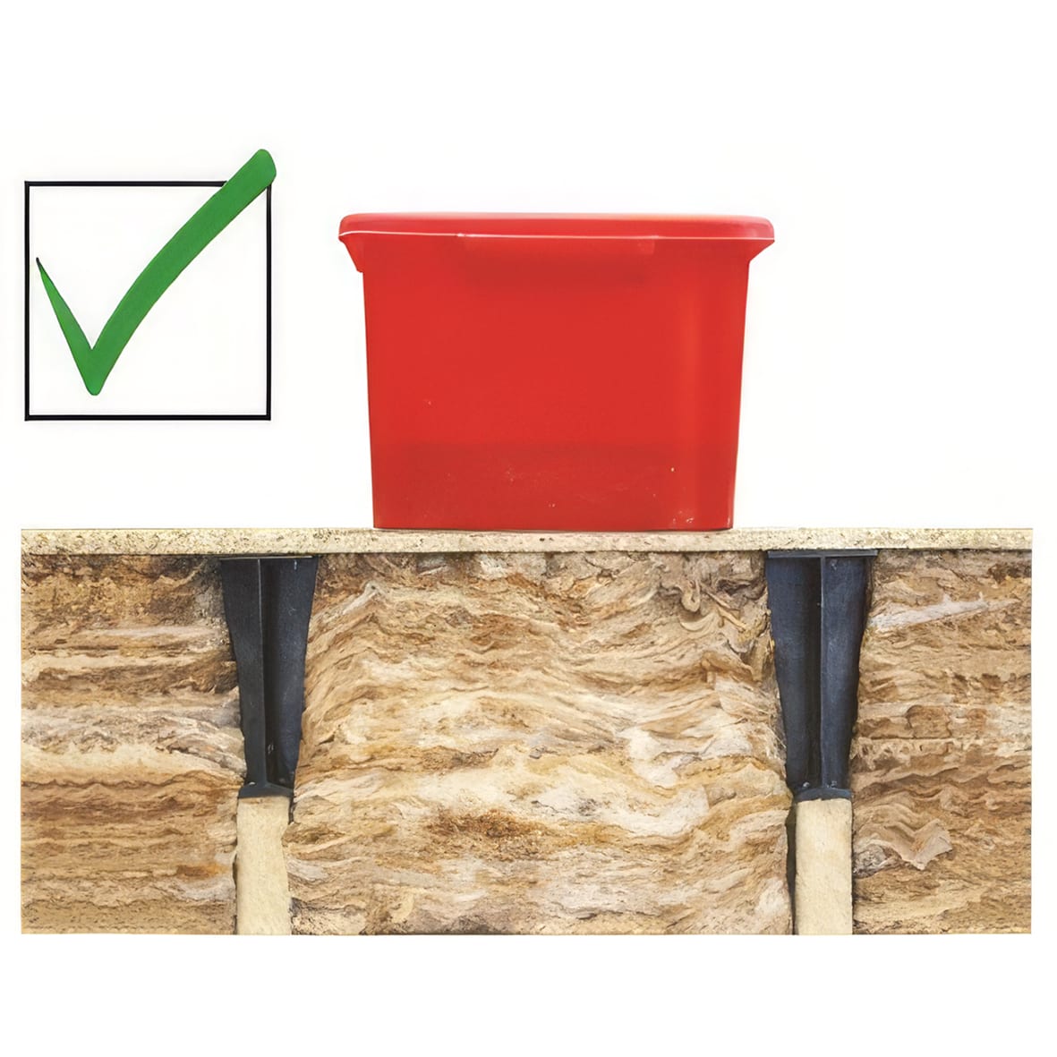 Raised Floor Loft Legs - 175mm Height - Black - Pack of 12 - view 7