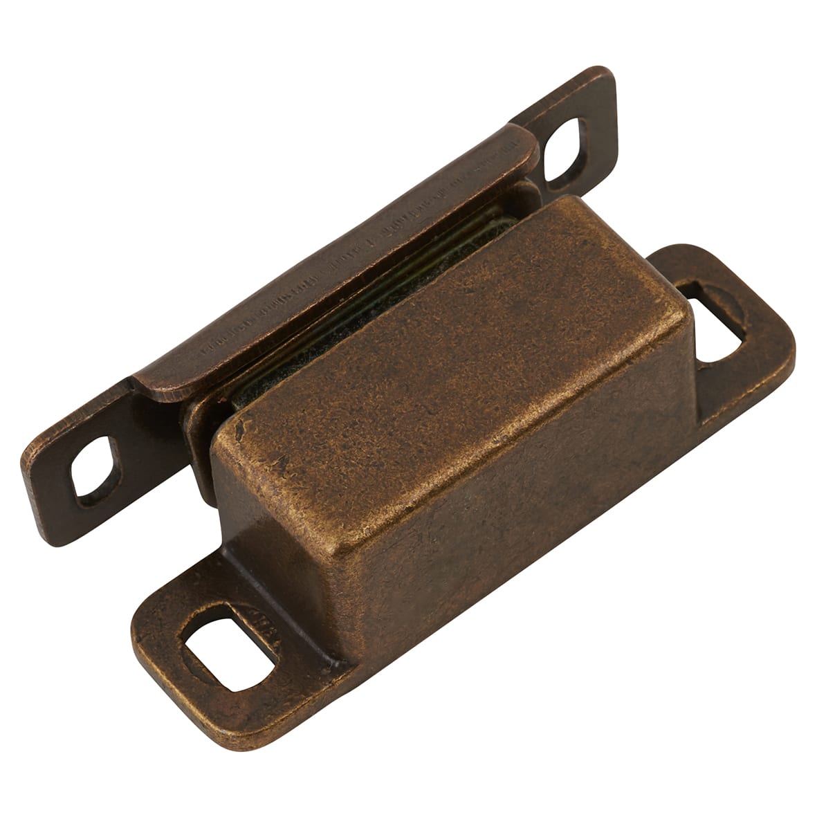 Magnetic Catch - 46 x 20 x 14mm - 6kg Pull - Antique Brass - view 2