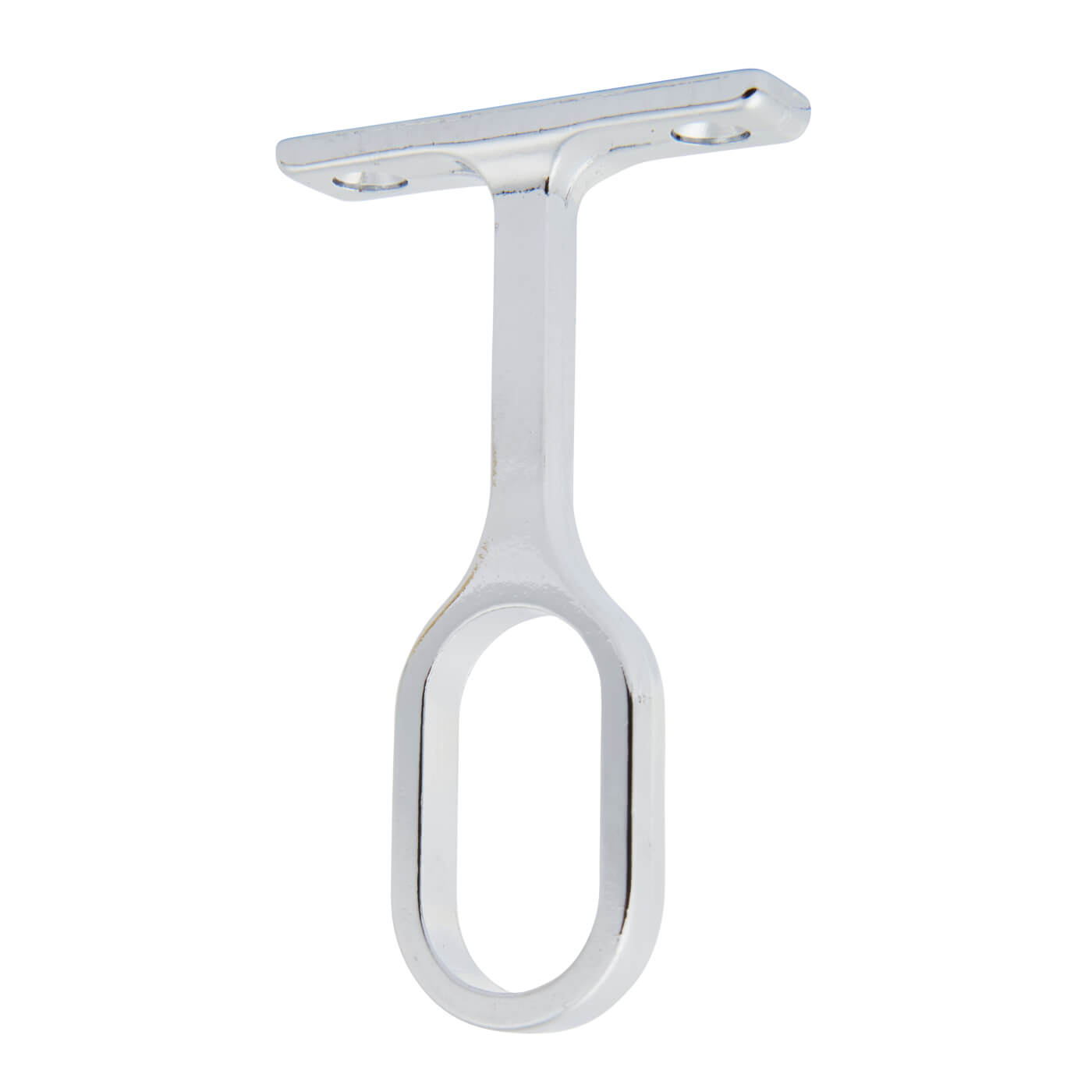 30 x 15mm Oval Tube Hanging Rail Centre Bracket - Polished Chrome - Pack of 10 - view 2