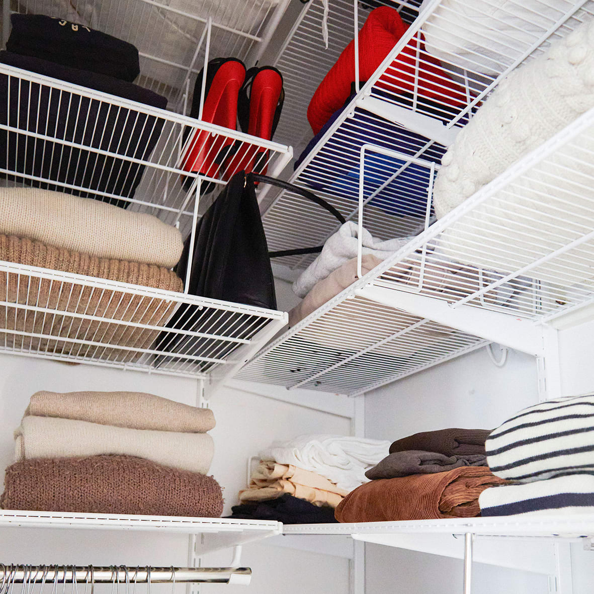 Top Track System - Click In Ventilated Wire Shelf - 607 x 305mm - White - view 4