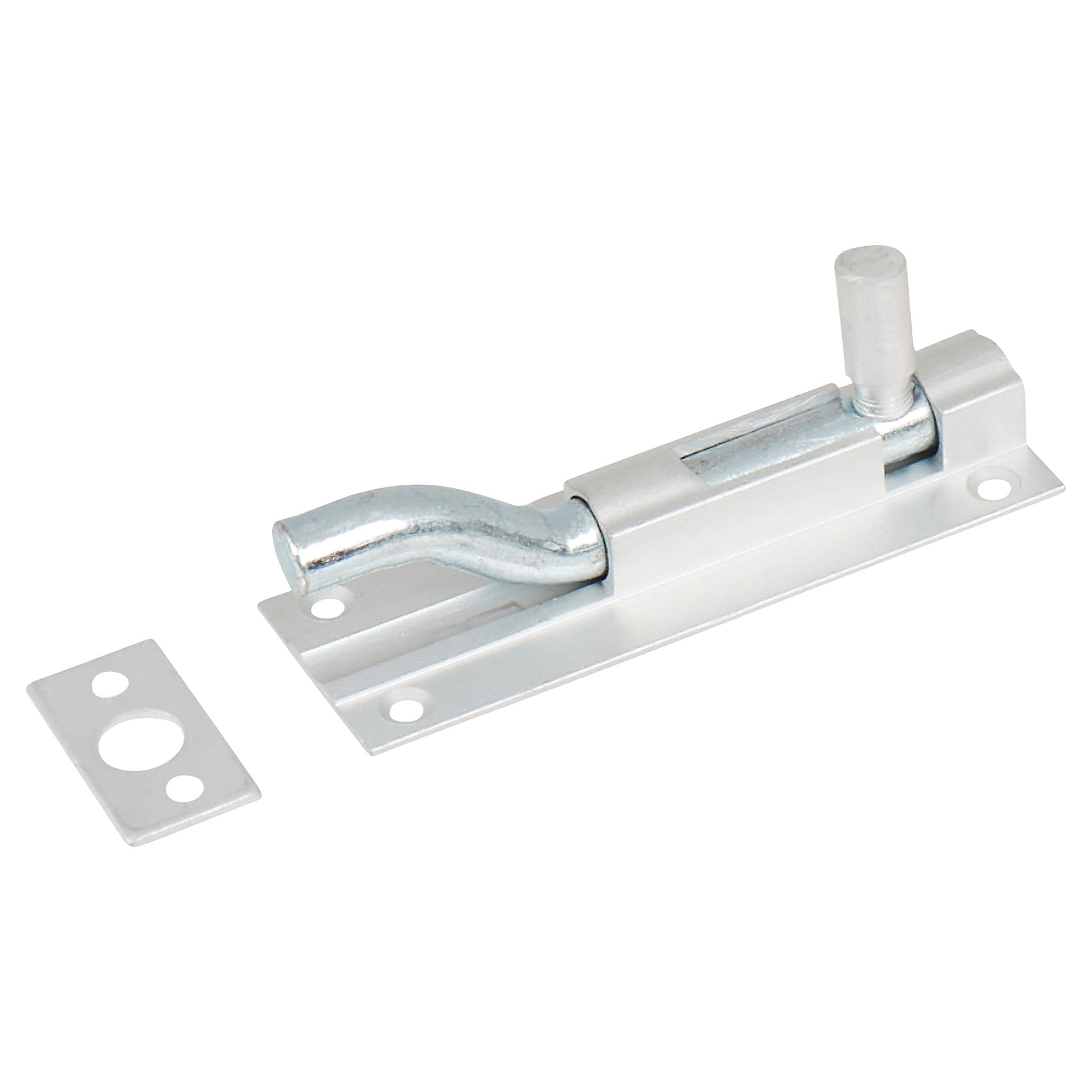 Brushed Aluminium Necked Barrel Bolt - 76 x 25mm - view 2