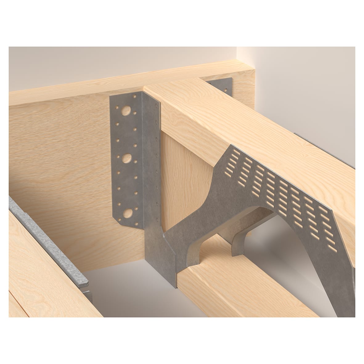 Heavy Duty Face Fixed U Joist Hanger - 50mm Width - 165mm Height - view 4