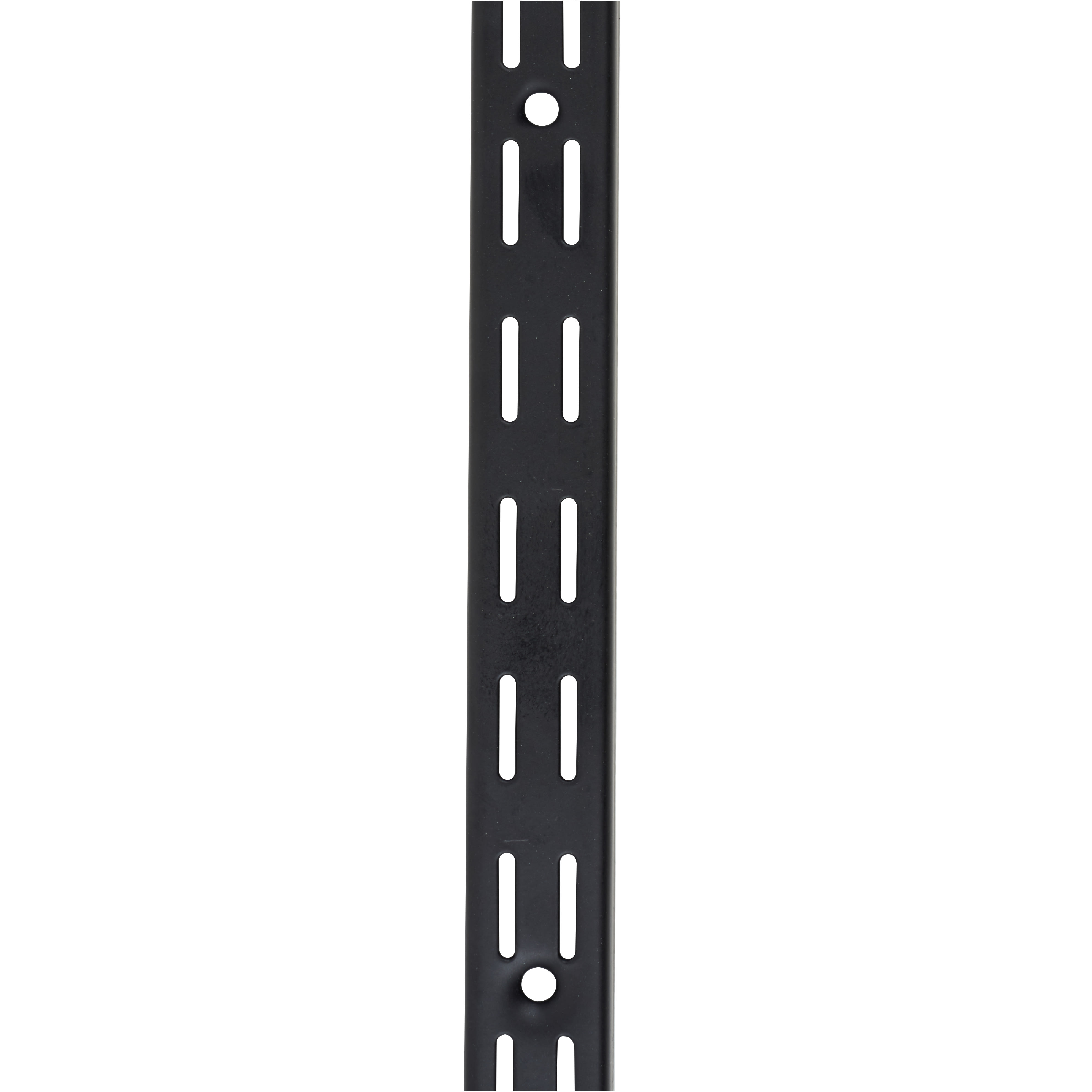 Twin Slot Shelf Wall Upright - 1000mm Length - Matt Black - view 2