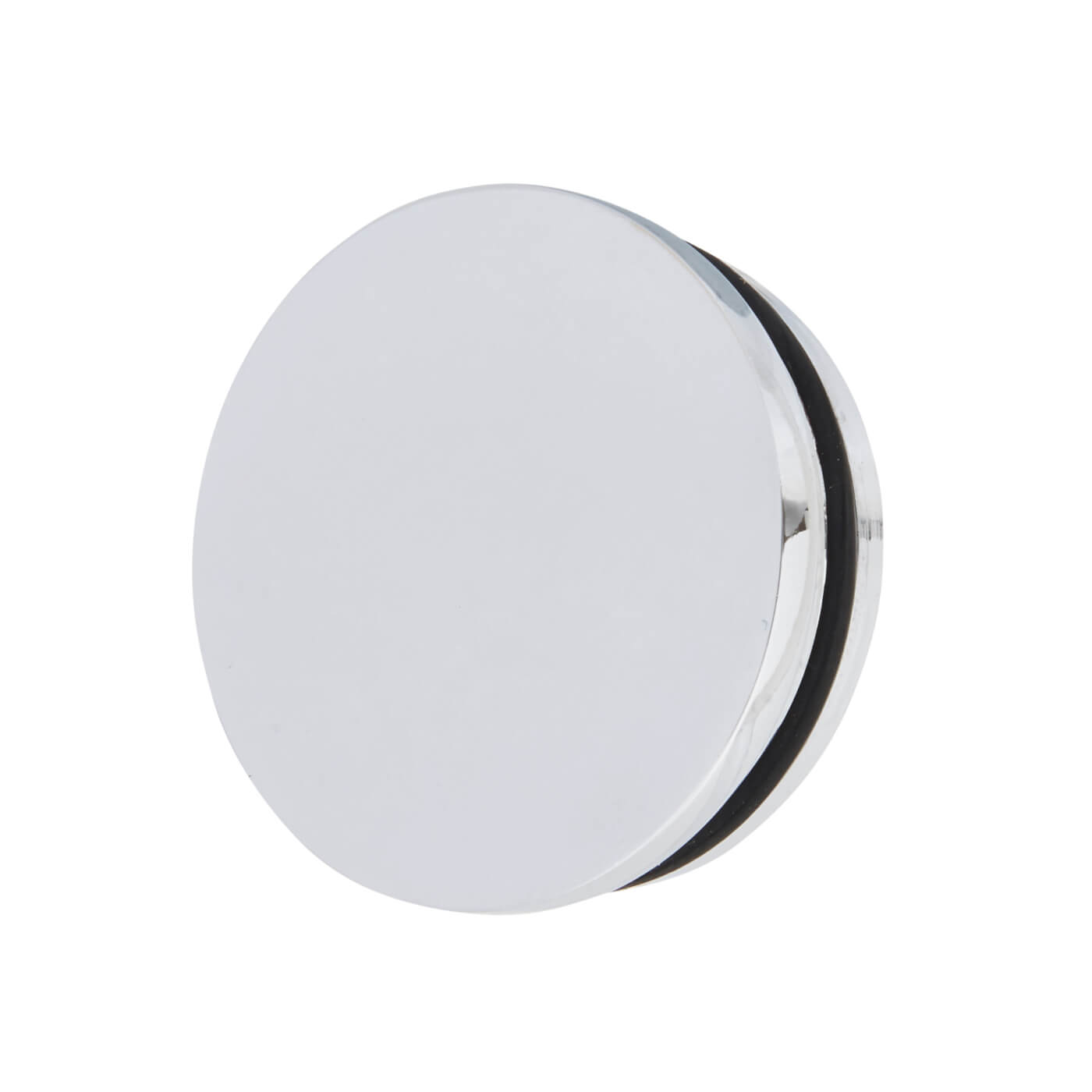 51mm Solid Brass Flat End Cap - Polished Chrome - view 2