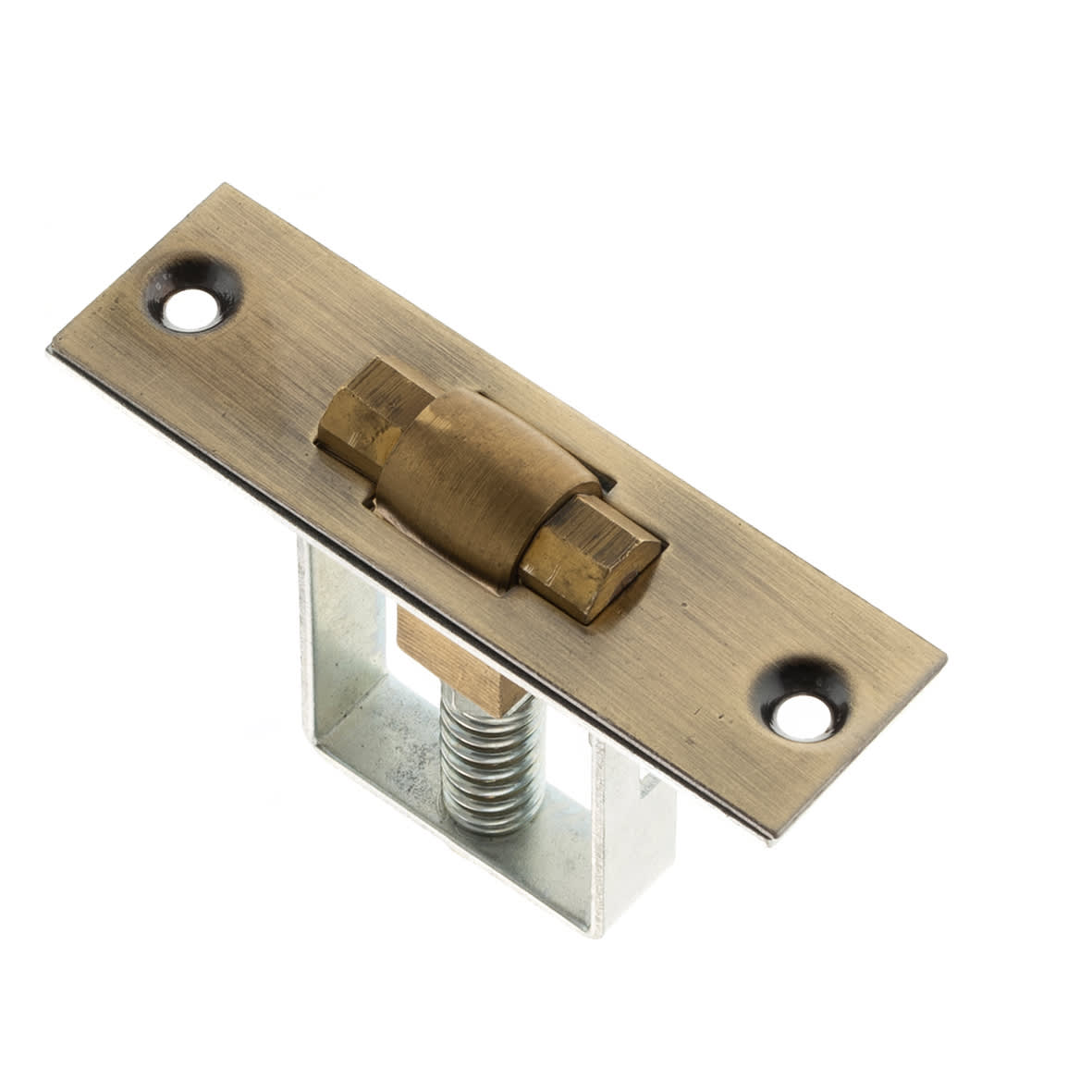 Heavy Duty Adjustable Roller Catch - 22 x 76mm Faceplate - Antique Brass - view 3