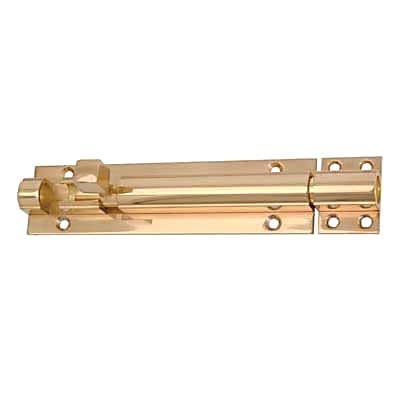 Polished Brass Straight Barrel Bolt - 150 x 40mm - view 2