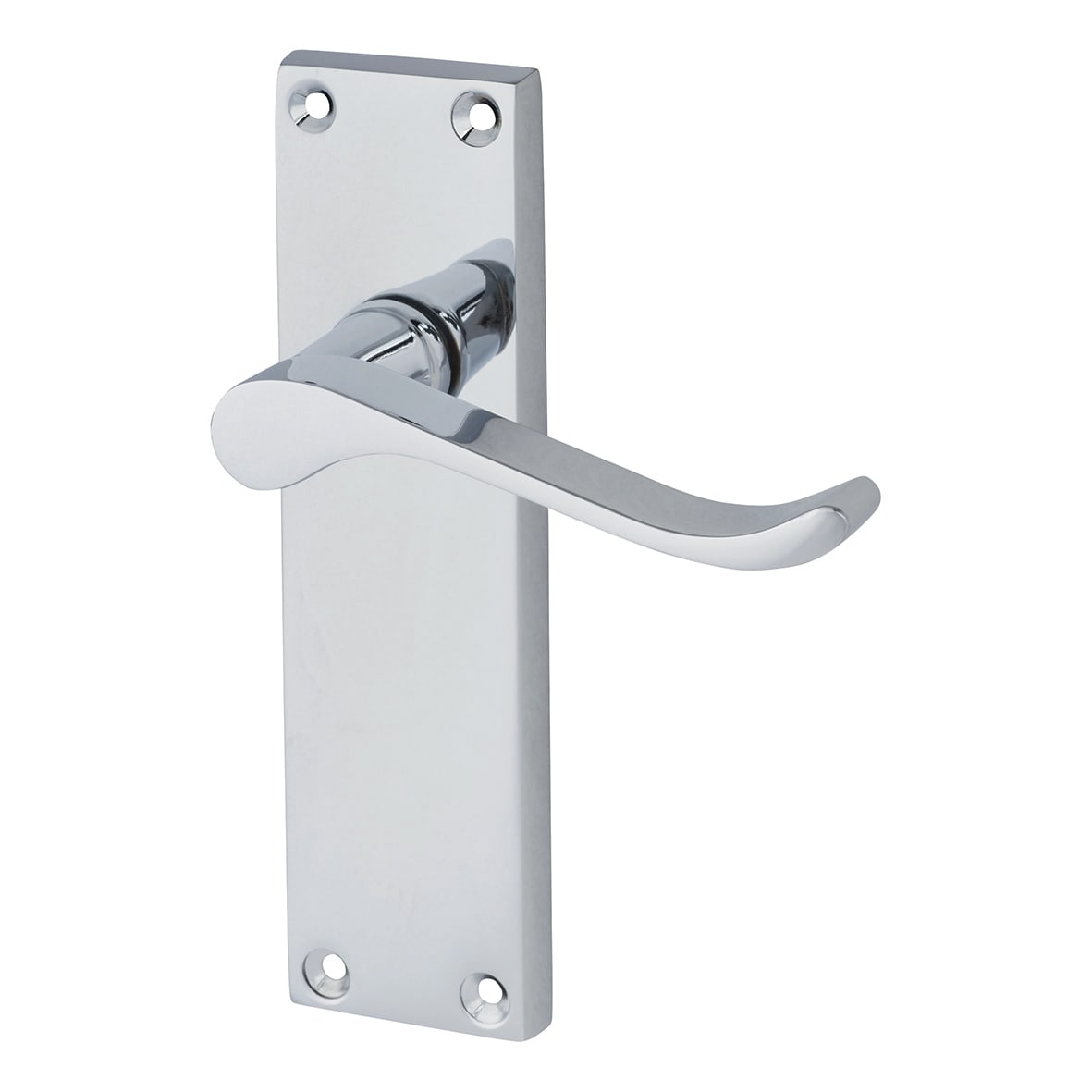 Polished Chrome Budget Scroll Latch Door Handles Pack - Mia Range - view 2