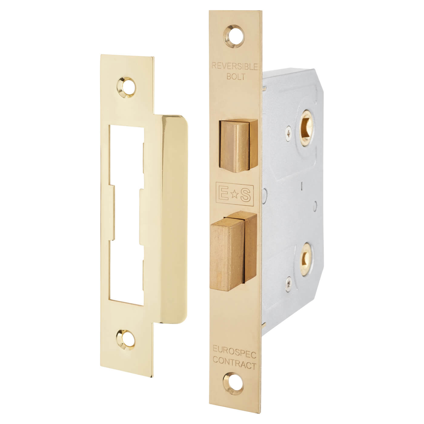 Polished Brass Georgian Rope Edge Scroll Bathroom Lock Door Handles Pack - view 5