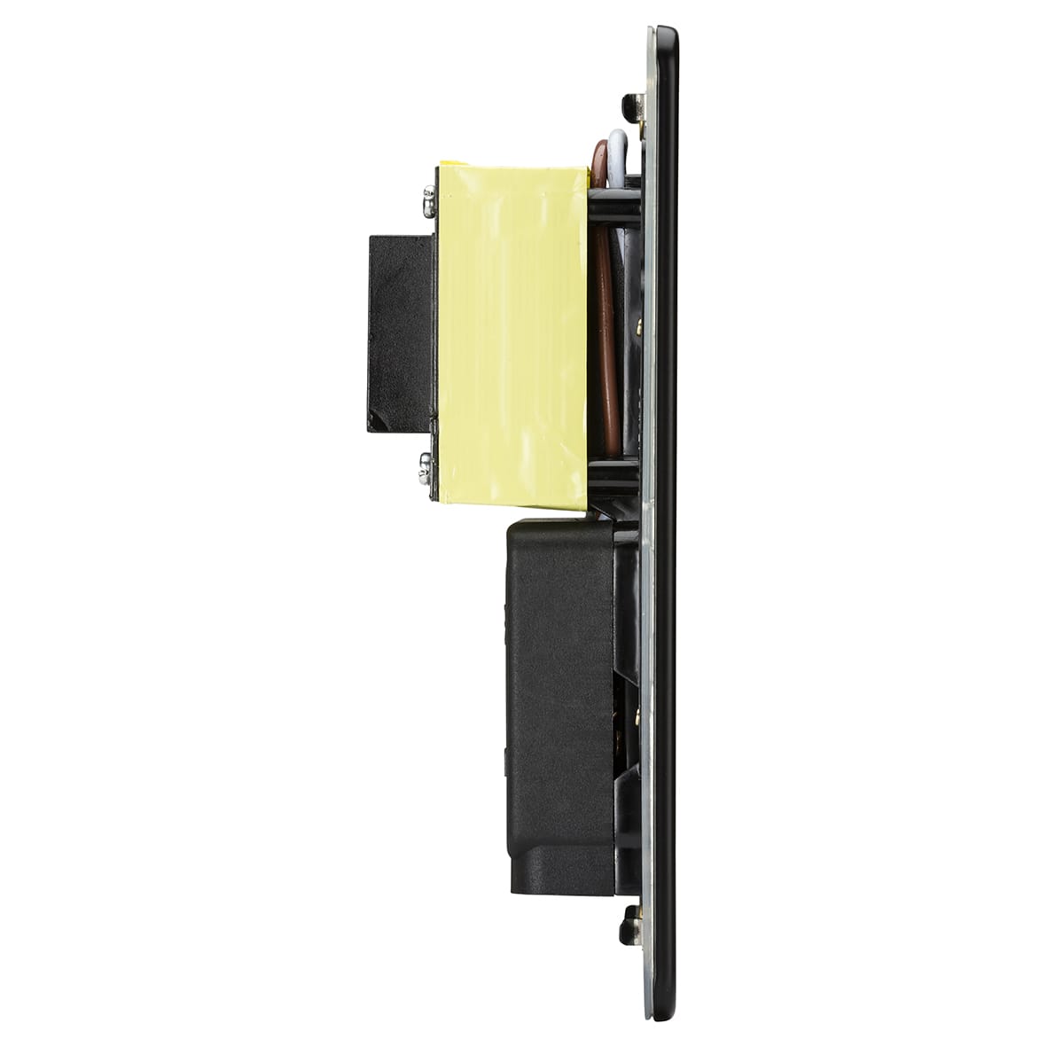 115/230V Screwless Flat Plate Dual Voltage Shaver Socket - Matt Black & Black Insert - view 3
