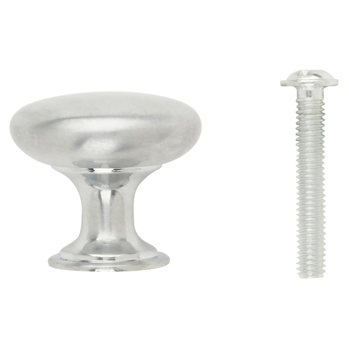 Domed Round Cabinet Knob - 25mm Diameter - Satin Chrome - view 6