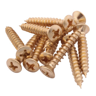 Spare Casement Window Stay Screws - Polished Brass - Pack of 10 - view 2
