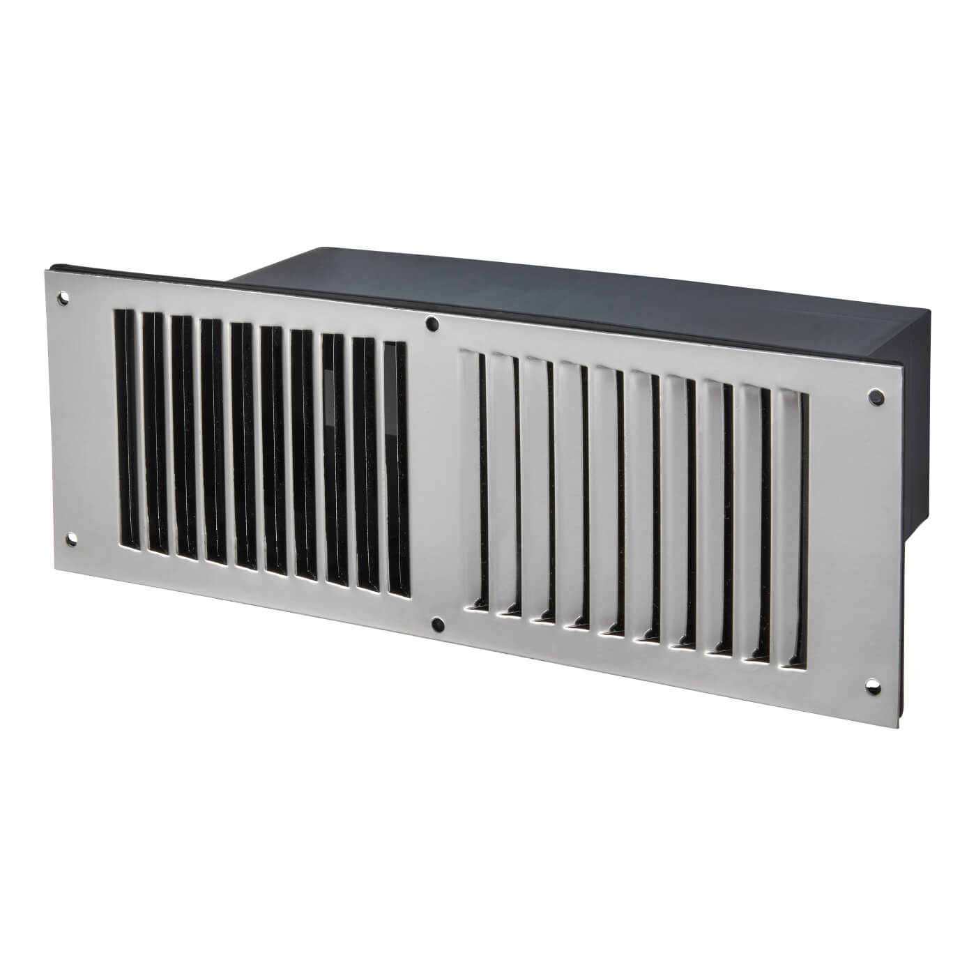 Floor Vent - 267 x 95 x 125mm - 11000mm² Free Air Flow - Polished Stainless Steel - view 2