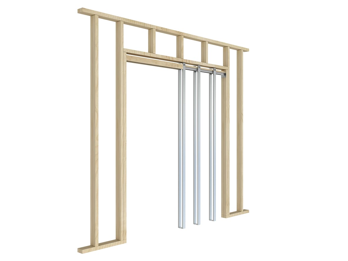 Easi Pocket Door Kit with Soft Close - 115mm Finished Wall Thickness - 914 x 2032mm Door Size - view 5