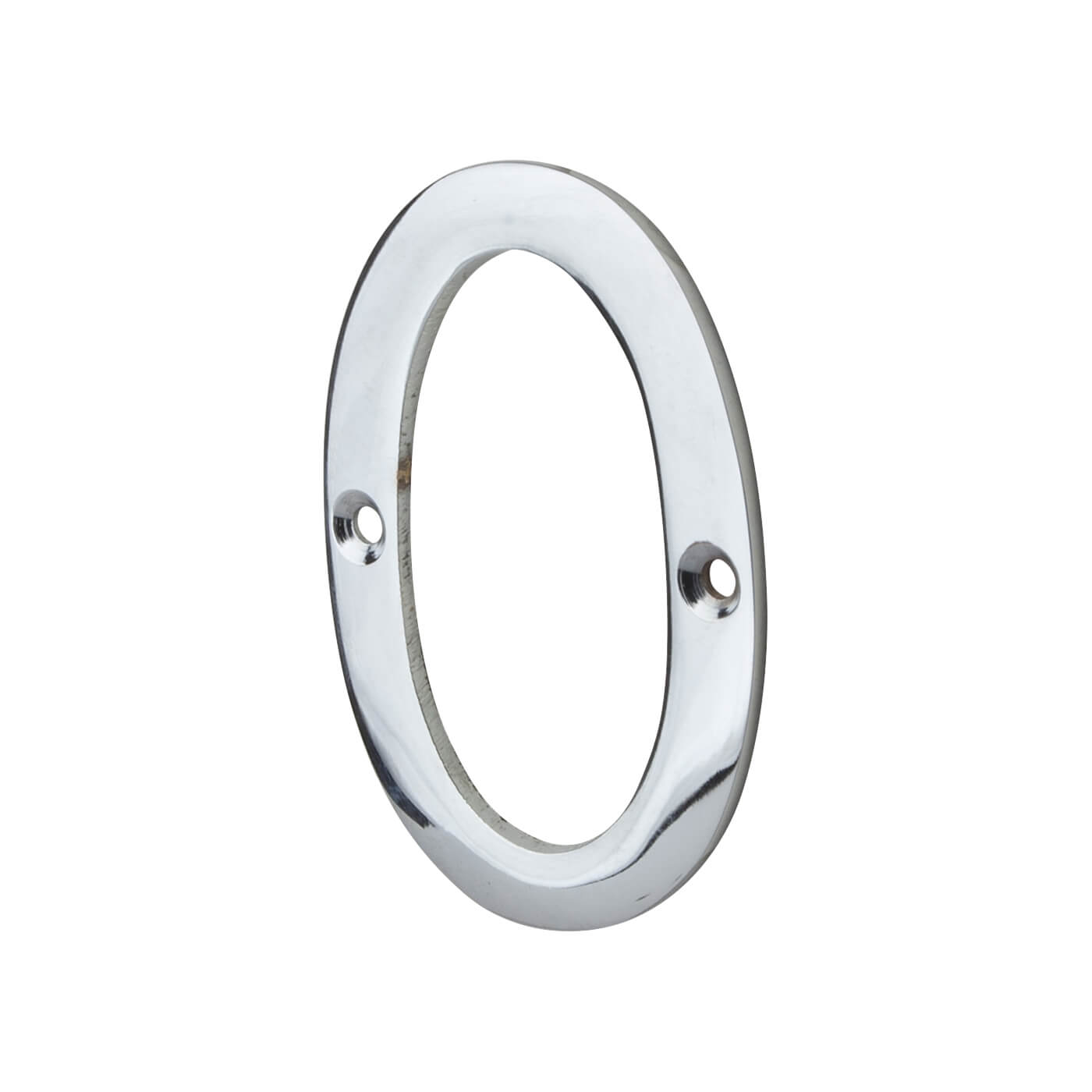 76mm Screw Fix Door Numeral - 0 - Polished Chrome - view 2