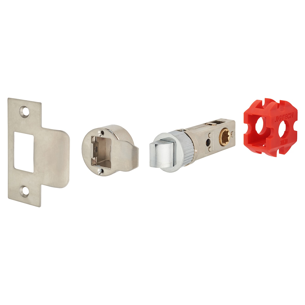 Polished Chrome Latch Door Handles on Rose Pack - Passage - Cresta Range - view 3