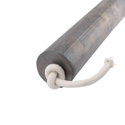 Lead Round Sash Window Weight - 6lb (2.8kg) - 600 x 25mm - view 2