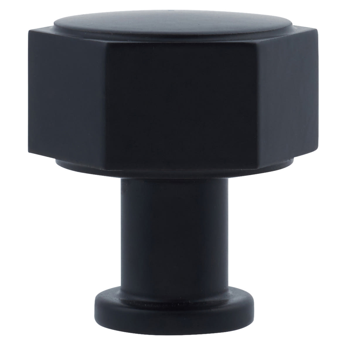 Vesper Hex Cabinet Knob - 33mm Diameter - Matt Black - view 2