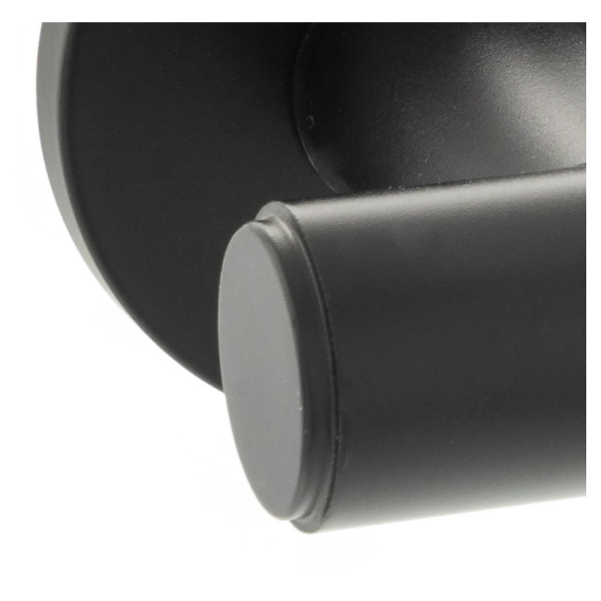 Millhouse Brass Crompton Knurled Door Handle on Rose - Matt Black - view 4