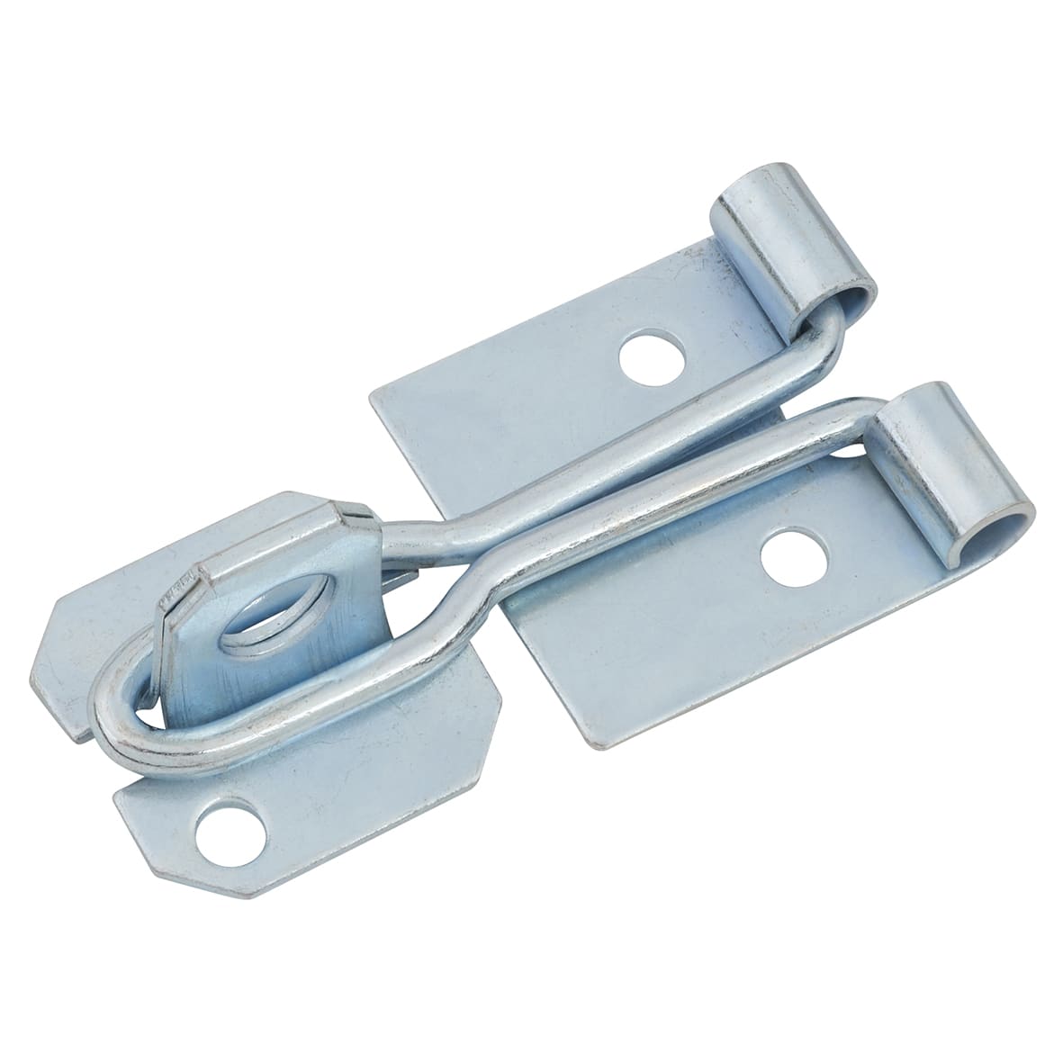 Light Duty Wire Hasp & Staple - 100mm Length - Bright Zinc Plated - view 3