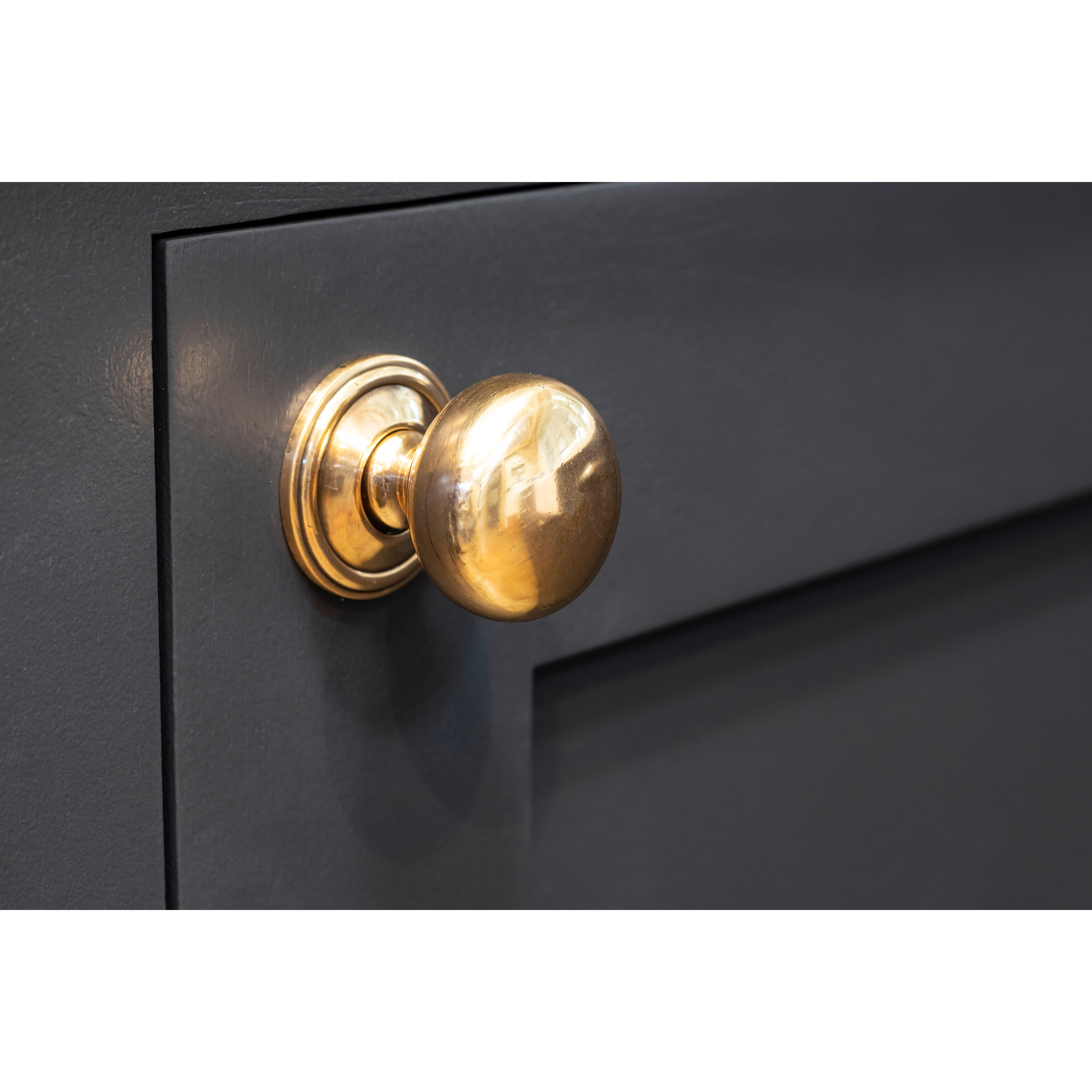 Mushroom Round Cabinet Knob - 32mm Diameter - Polished Bronze - view 2