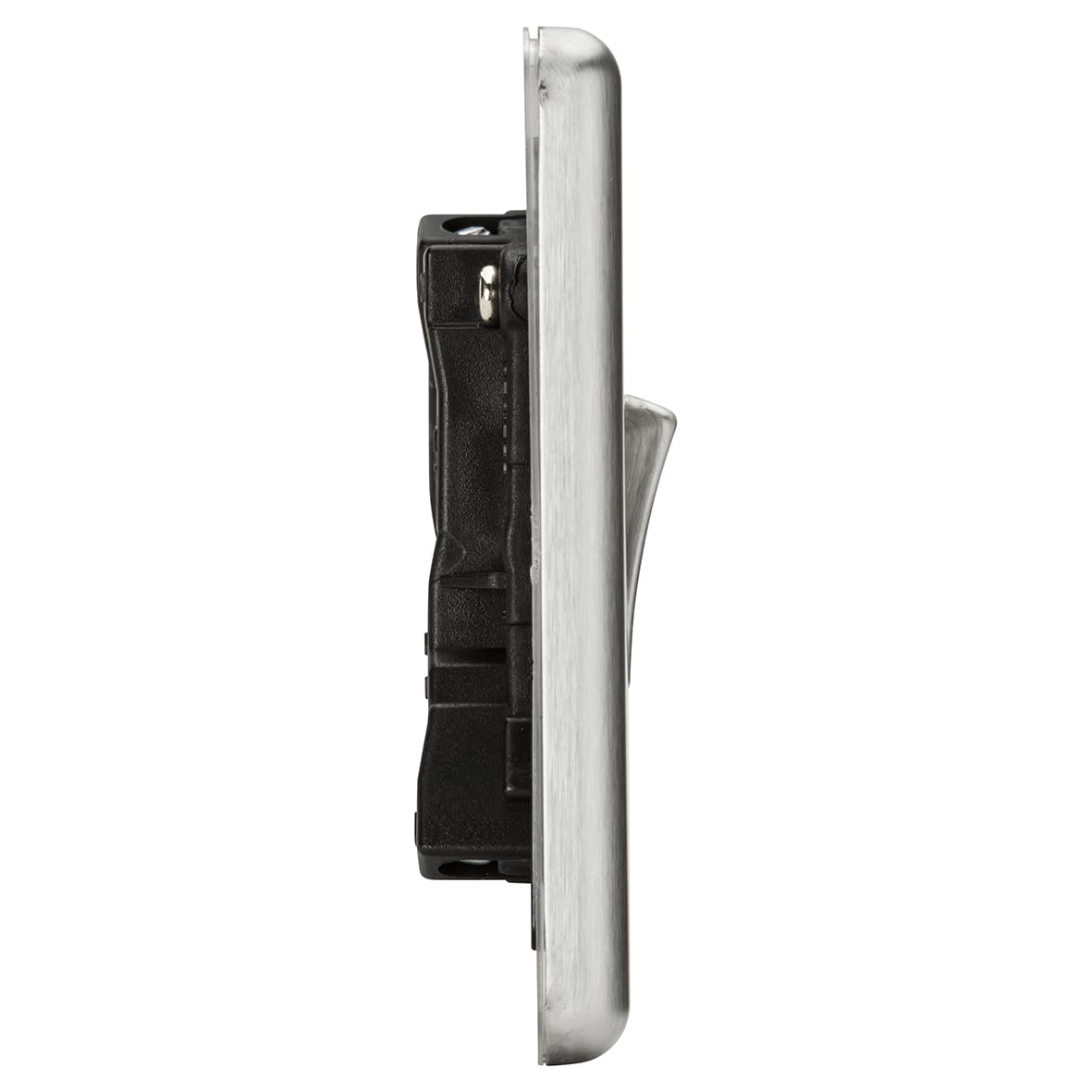 10AX 4 Gang 2 Way Round Edge Light Switch - Brushed Chrome - view 3