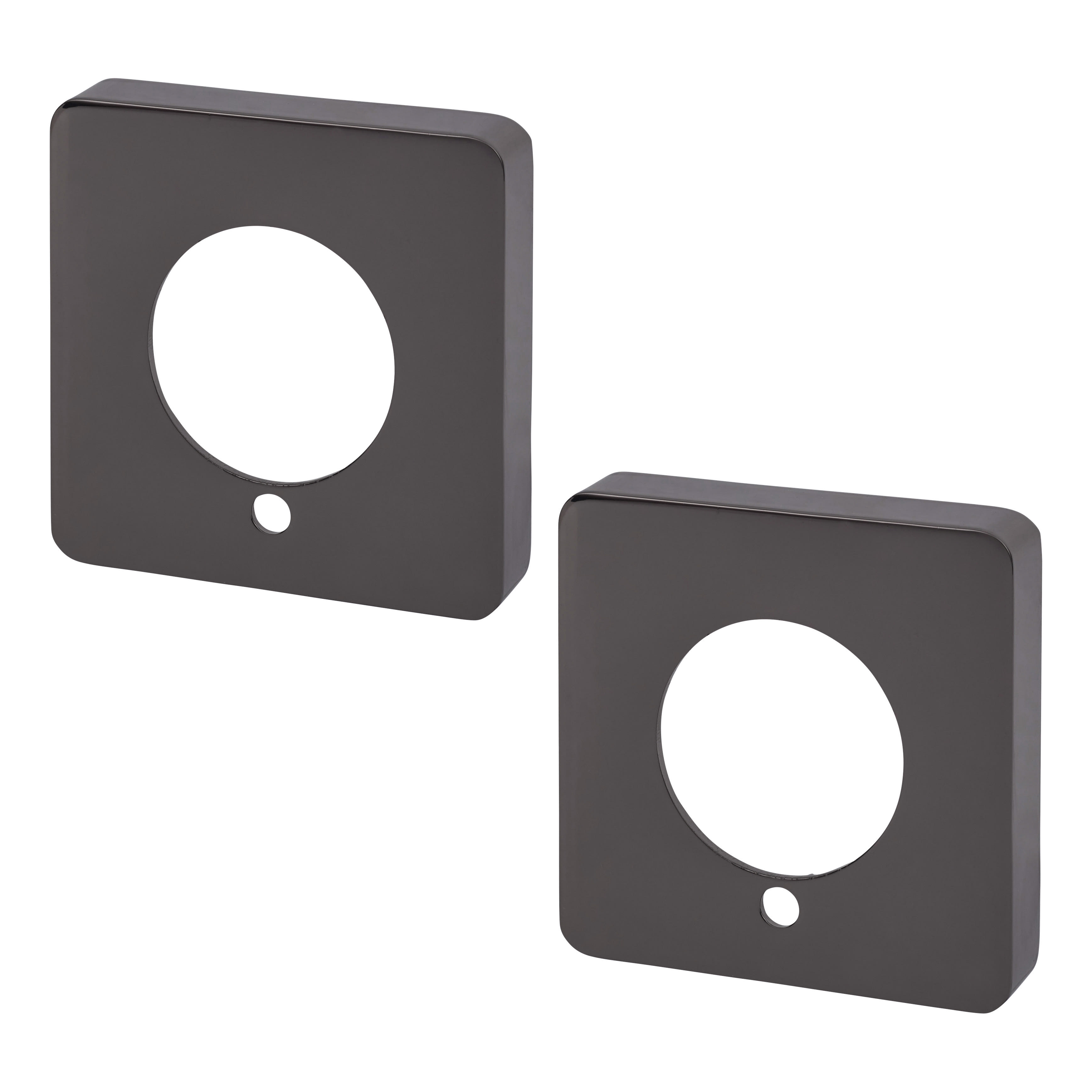 Square Privacy Rose Cover - 52 x 52mm - Black Nickel - view 2