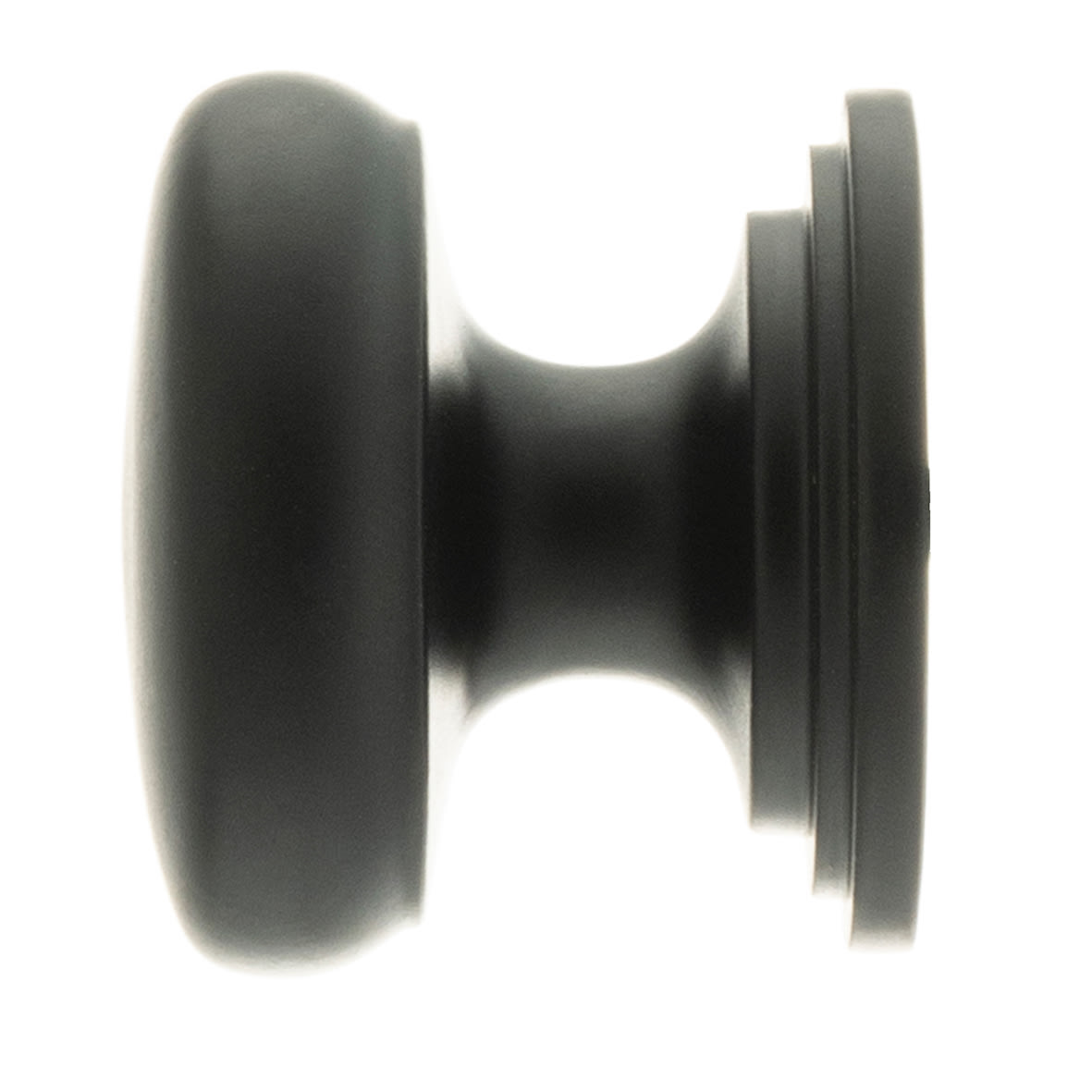 Old English Lincoln Victorian Round Cabinet Knob - 32mm Diameter - Matt Black - view 2