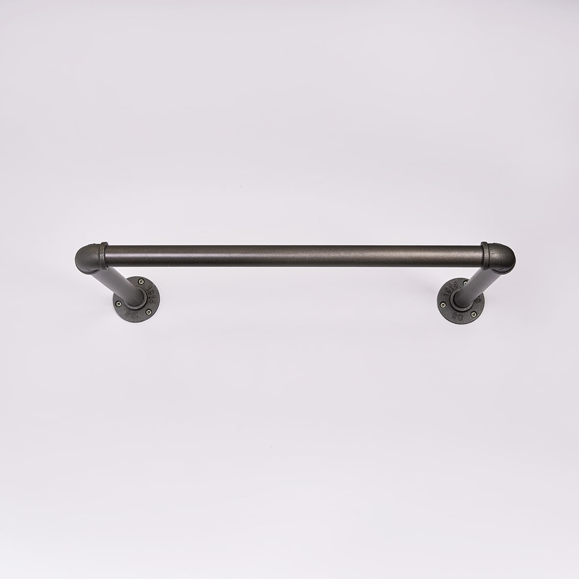 3/4" Single Pipe Wardrobe Rail Kit - Grey - view 2