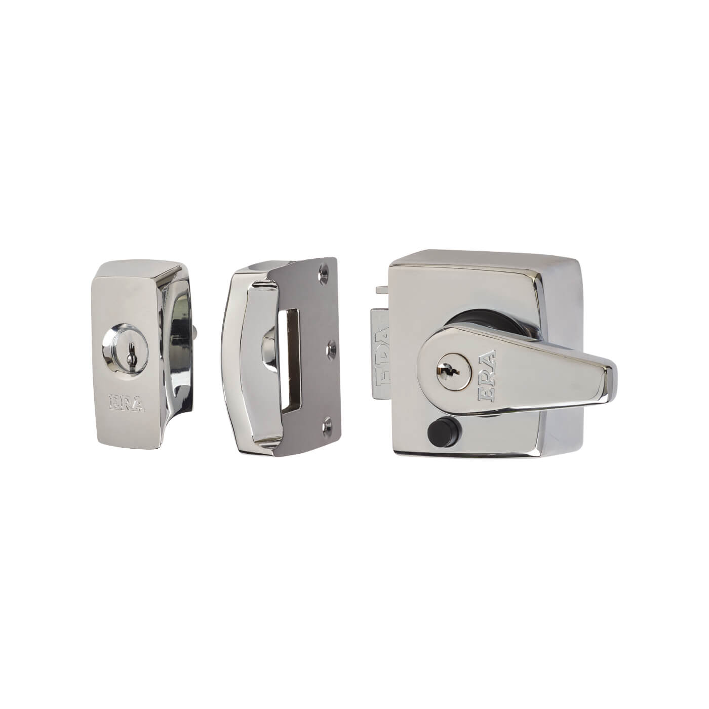 BS 3621:2007 Double Locking Nightlatch - 40mm Backset - Polished Chrome Case/Cylinder - view 2