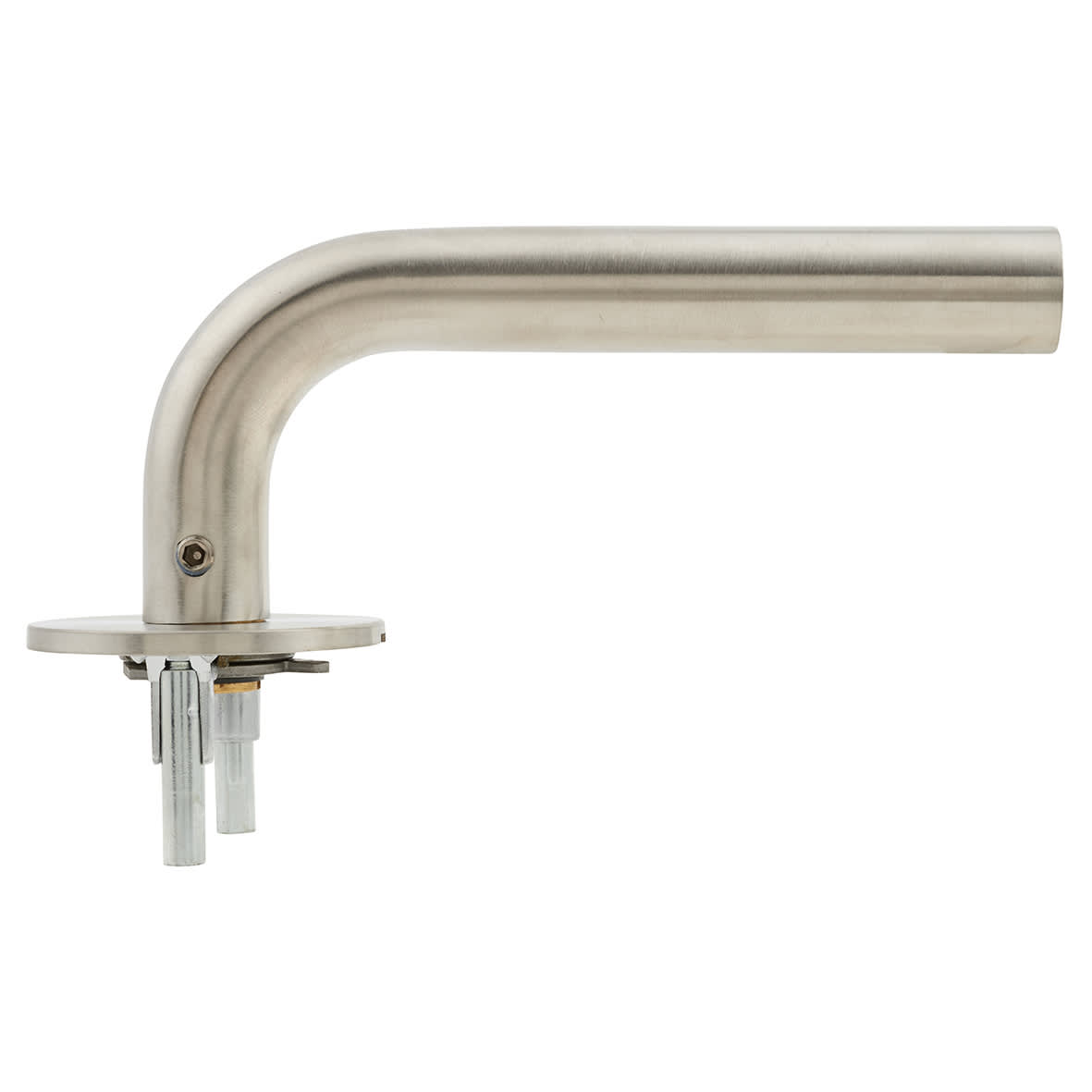 Satin Stainless Steel Door Handles on Round Slim Rose - Schema Syfte Range - view 5