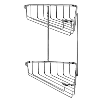 Wirework Large Corner Shower Basket - Two Tier - 305 x 275 x 165mm - Mild Steel - view 4