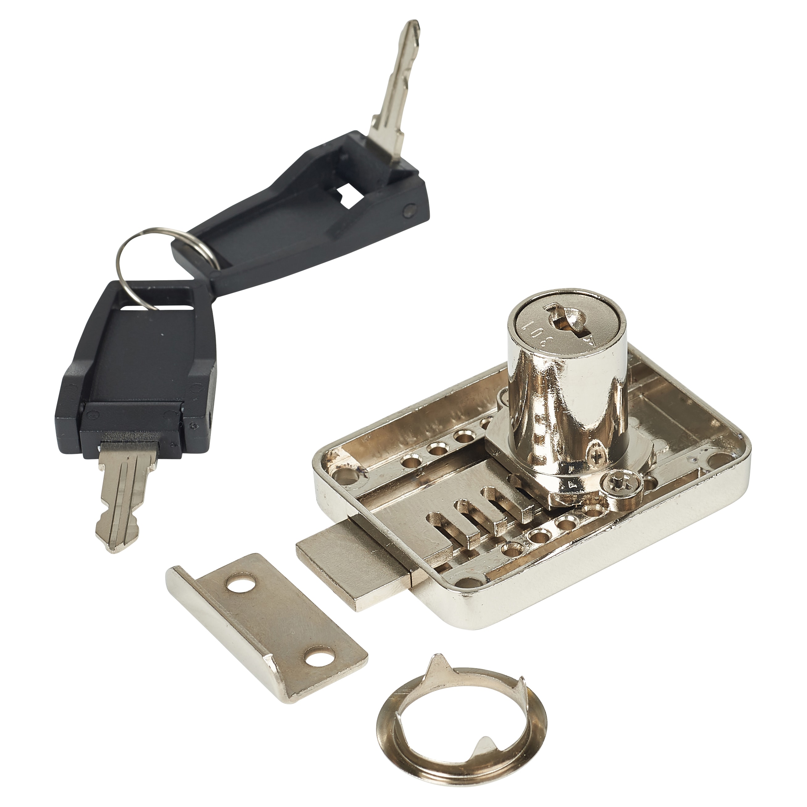 Adjustable Backset Lock - 22 x 18mm - Keyed Alike - Differ 1 - Left Hand - Nickel Plated - view 2