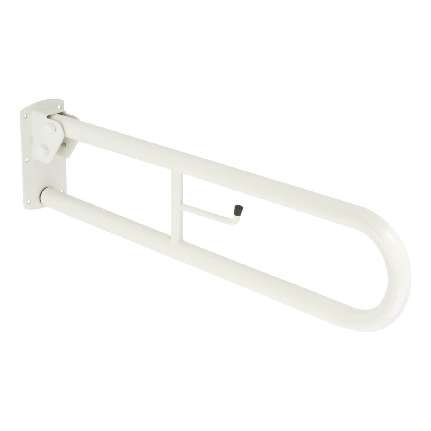 Hinged Support Grab Rail - 800 x 200mm - White - view 2