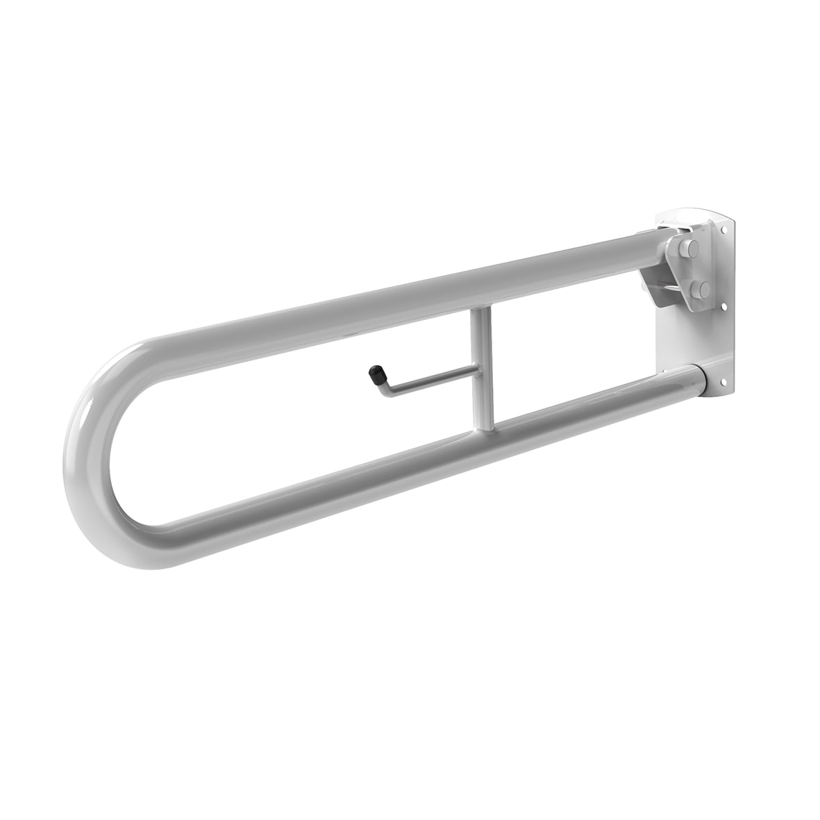 Hinged Support Grab Rail - 800 x 200mm - White - view 3