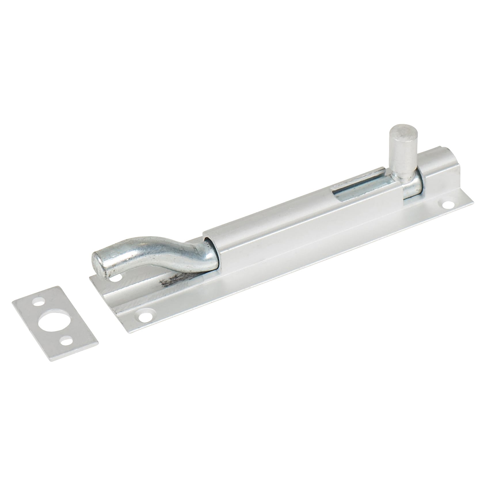 Brushed Aluminium Necked Barrel Bolt - 152 x 25mm - view 2