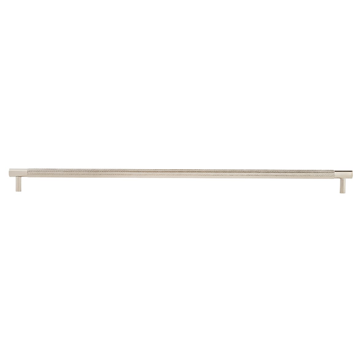 Brunel 13mm Knurled T-Bar Cabinet Pull Handle - 448mm Centres - Polished Nickel - view 2