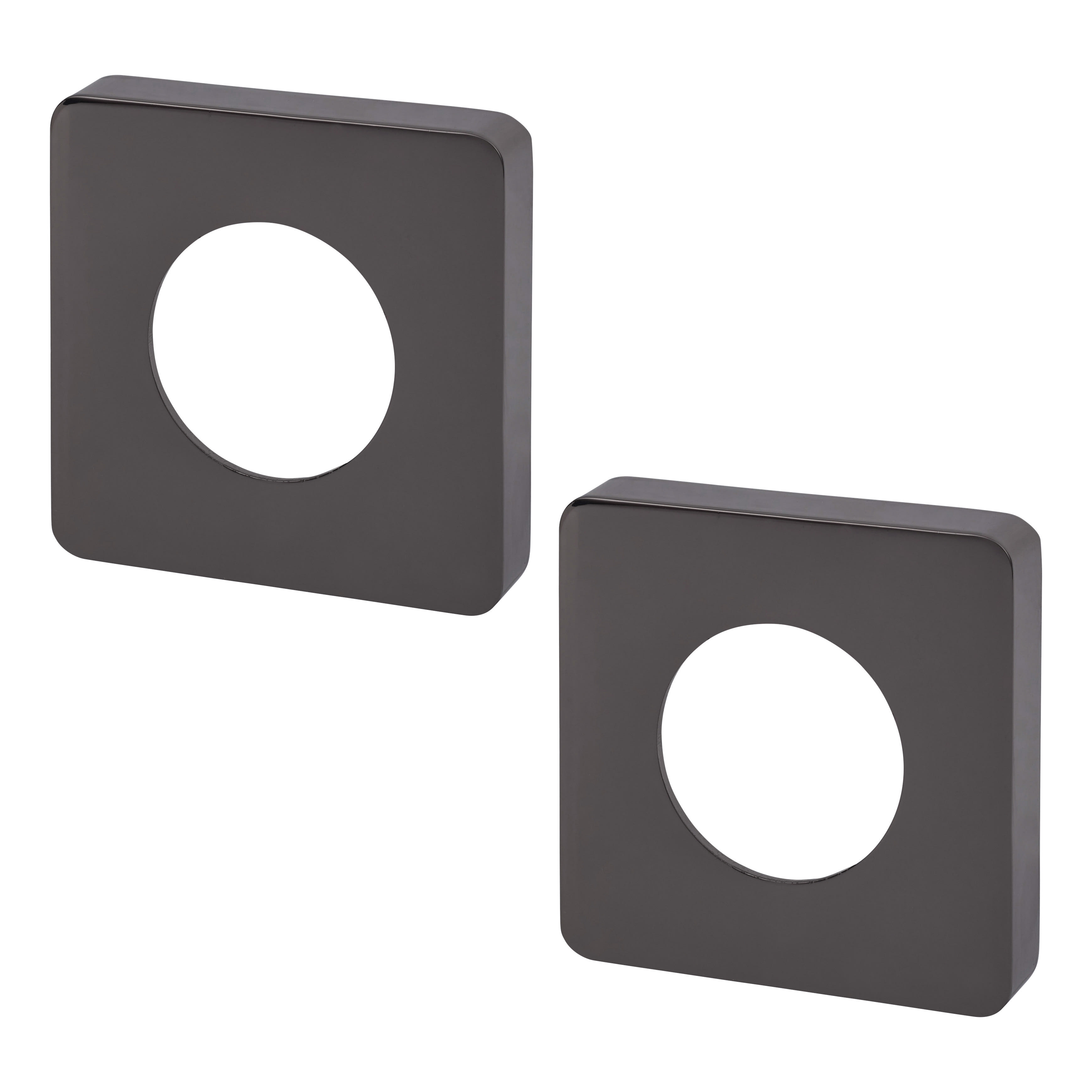 Square Passage Rose Cover - 52 x 52mm - Black Nickel - view 2