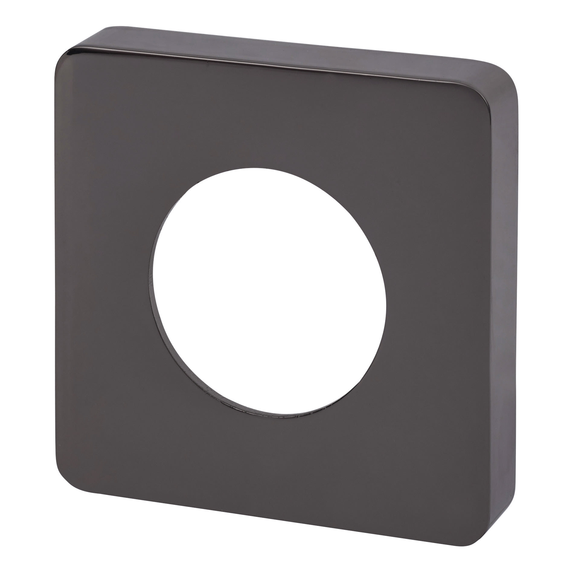 Square Passage Rose Cover - 52 x 52mm - Black Nickel - view 3