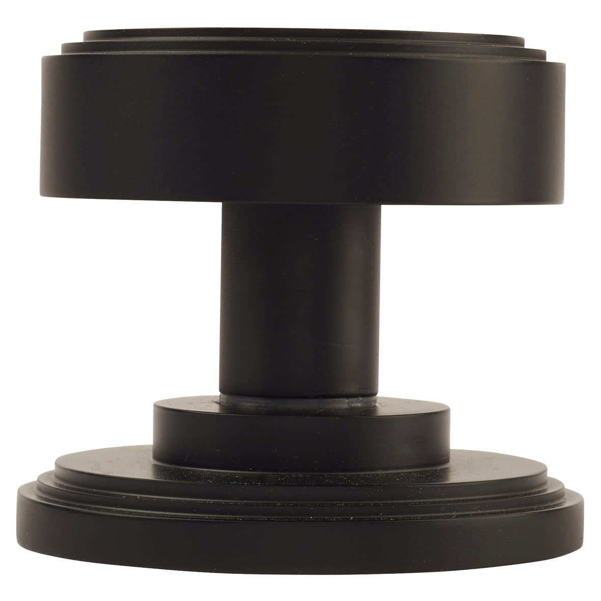 Matt Black Mortice Door Knob - 62mm Rose Diameter - Riley Range - view 2