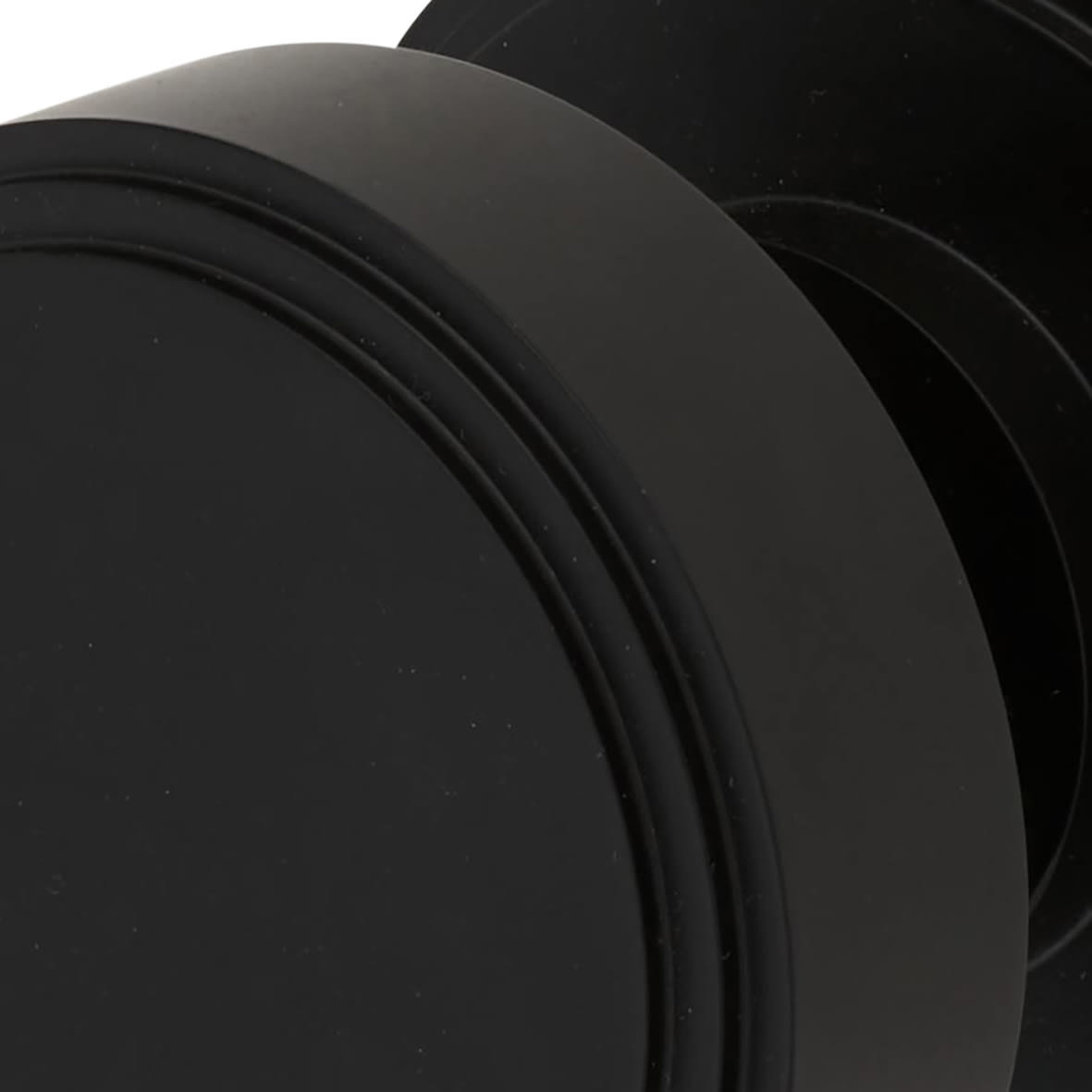 Matt Black Mortice Door Knob - 62mm Rose Diameter - Riley Range - view 4